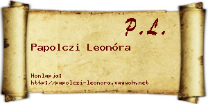 Papolczi Leonóra névjegykártya