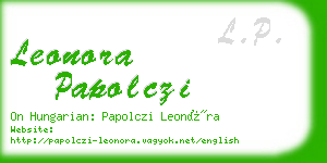 leonora papolczi business card